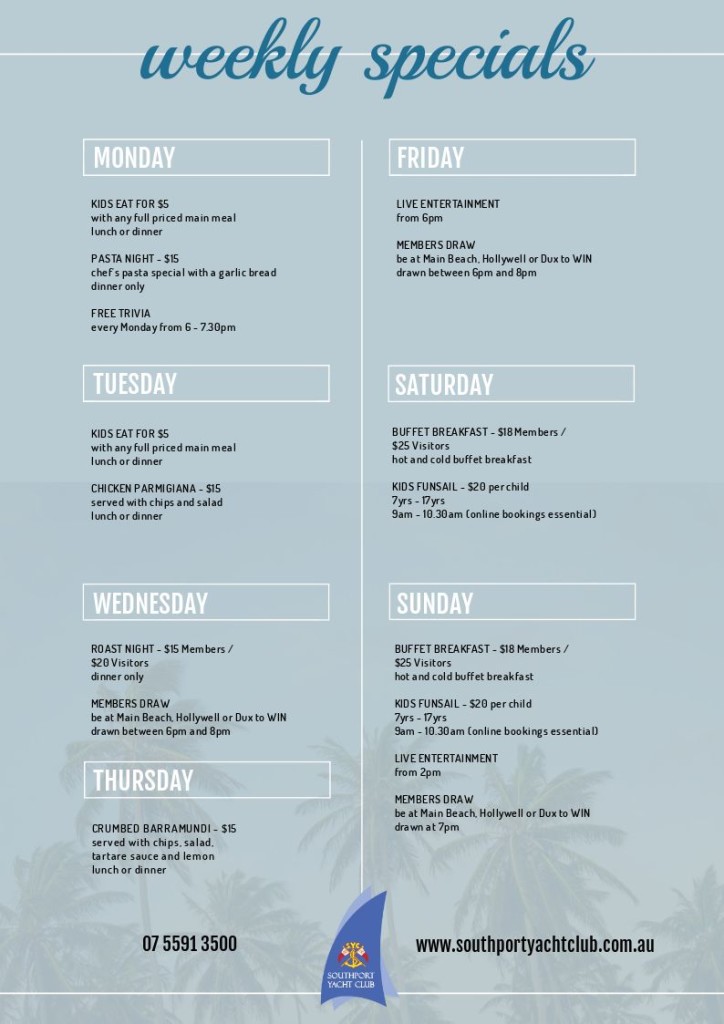 Waterfront Restaurant Southport Yacht Club